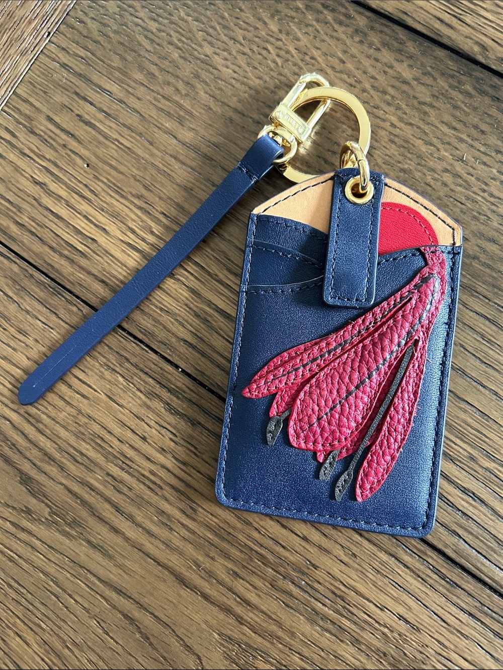 Tumi Card Holder with Red Petal accents